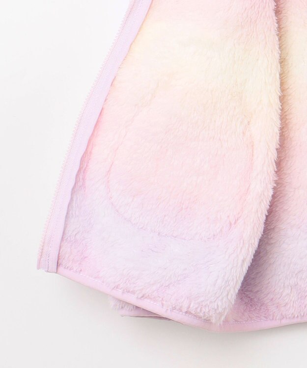 ANY KIDS ネコポケットボアブルゾン レインボー×ラベンダー