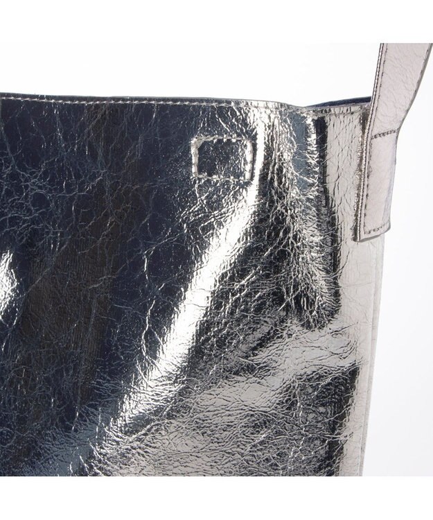 UNBILLION カシュカシュ cachecache / クラッシュメタリック2wayホーボーショルダー シルバー