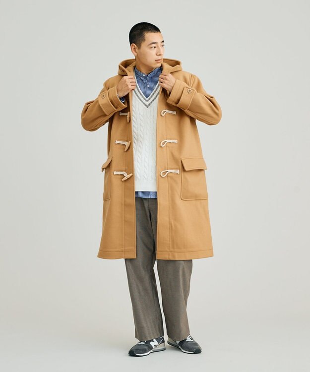 J.PRESS YORK STREET 【UNISEX】メルトン ダッフルコート キャメル系