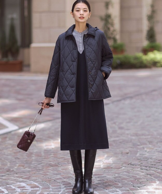 J.PRESS LADIES S 【洗える】ウールスムース ジャンパースカート ネイビー系