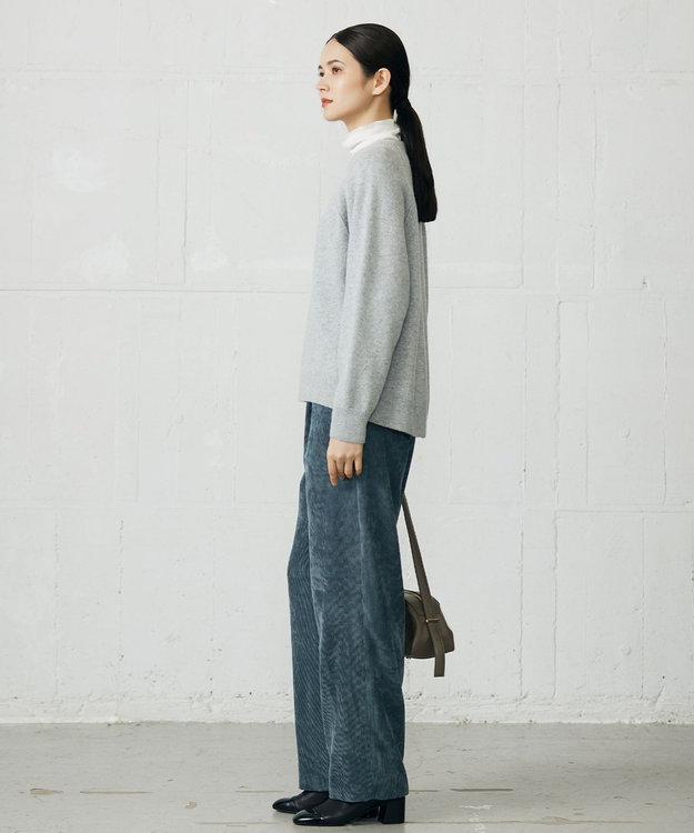 自由区 S 【カタログ掲載】ウールカシミヤブレンドスパンコールラグランスリーブ ニット グレー
