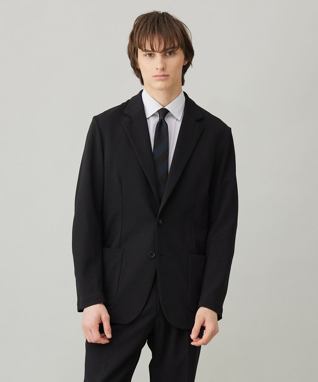 UNFILO MENS 【ストレッチ/シワになりにくい/洗える/接触冷感】BEAUTY MOVE テーラードジャケット ブラック