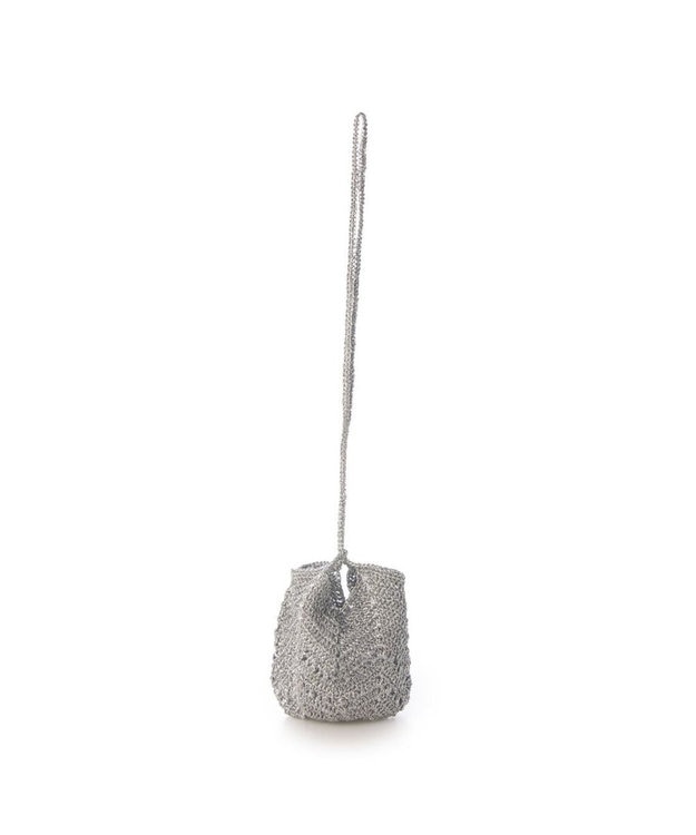 UNBILLION カシュカシュ cachecache / メタリック糸手編みポシェット シルバー