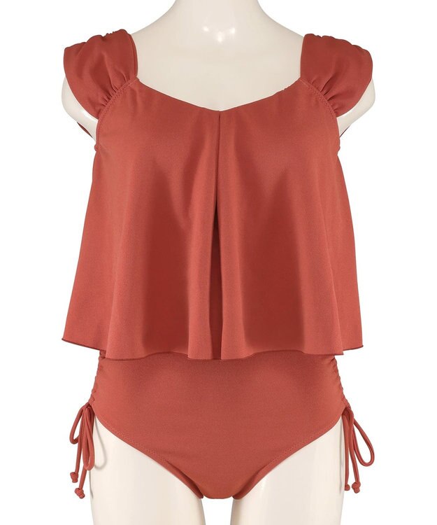 San-ai Resort（三愛水着楽園） ワンピ見えビキニ　9M・11L　【San-ai Resort（サンアイリゾート）】 オレンジ