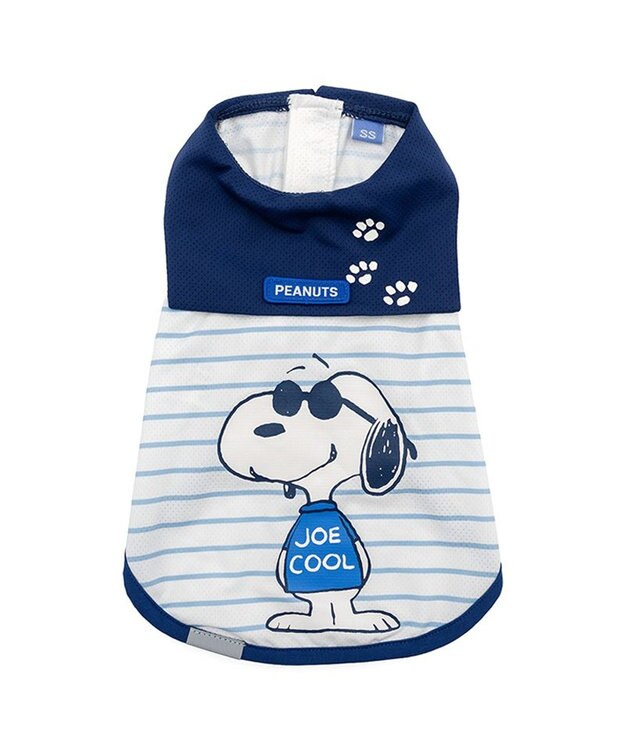 PET PARADISE スヌーピー ジョークール クール タンクトップ 中型犬 大型犬 ホワイト×ブルー