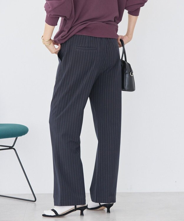 AMERICAN HOLIC 美・美・美ベイカーフレアパンツ Stripe Navy