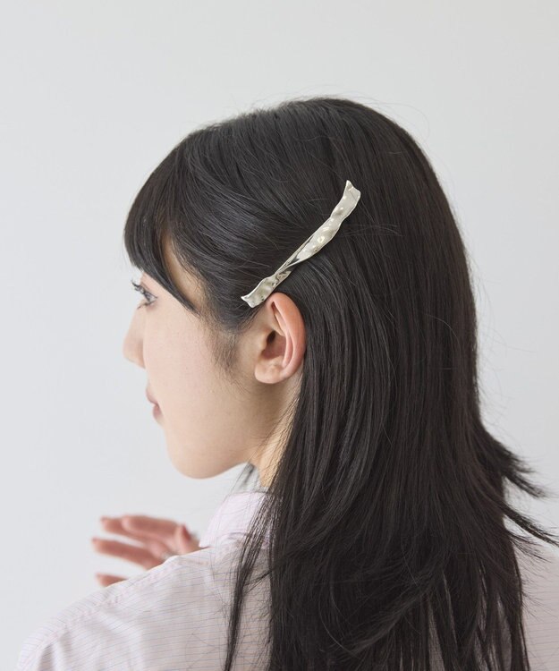 AMERICAN HOLIC メタルツイストバレッタ Silver