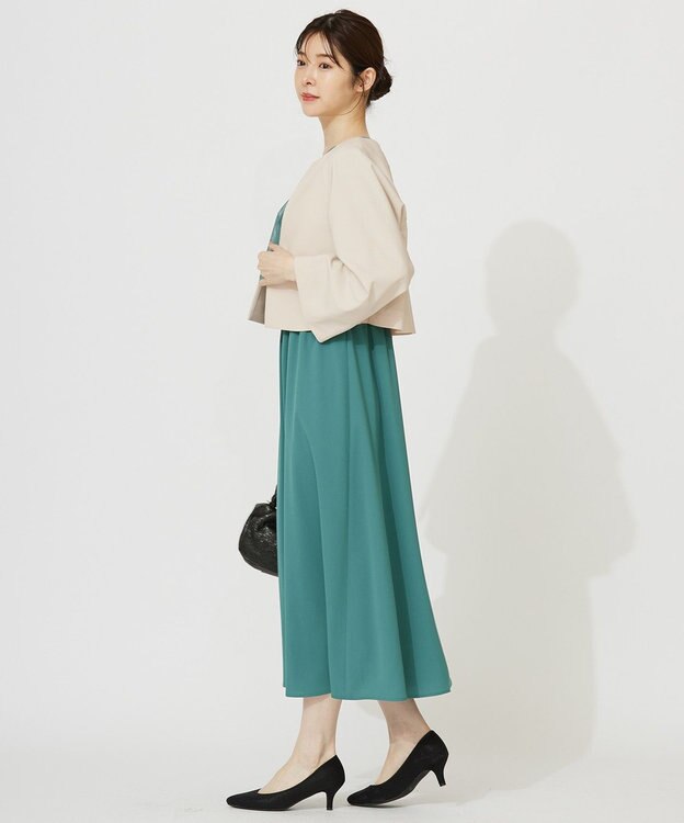 ANY SIS 【洗える】セレモニークロップド ジャケット ベージュ