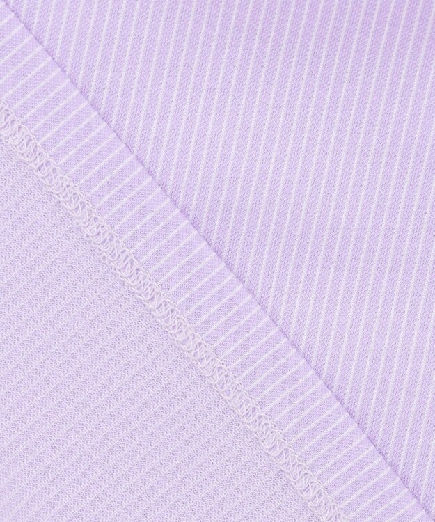 J.PRESS LADIES S 【WEB限定カラーあり・洗える】ストライプジャージー フレンチスリーブ カットソー ライラックストライプ系