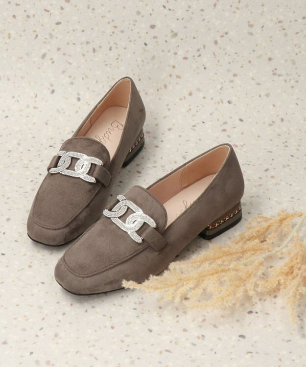 Bridget Birkin 【Bridget Birkin】パールヒールビジューバックルローファー グレースウェード