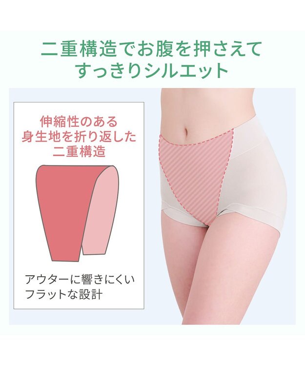 BRADELIS New York 【BRADELIS NewYork peace】シルク混素肌しっとりDailyショーツ26 ブラデリス 補正下着 深め グレージュ