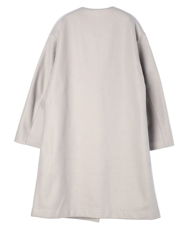 Green Parks 洗えるＶネックミディ丈コート Light Gray