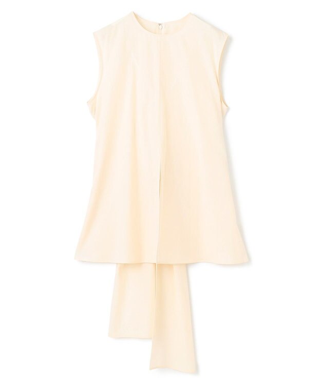 BEIGE， 【洗える・GISELe 6月号掲載】MALLOW / バックリボンコットンノースリーブブラウス Meringue