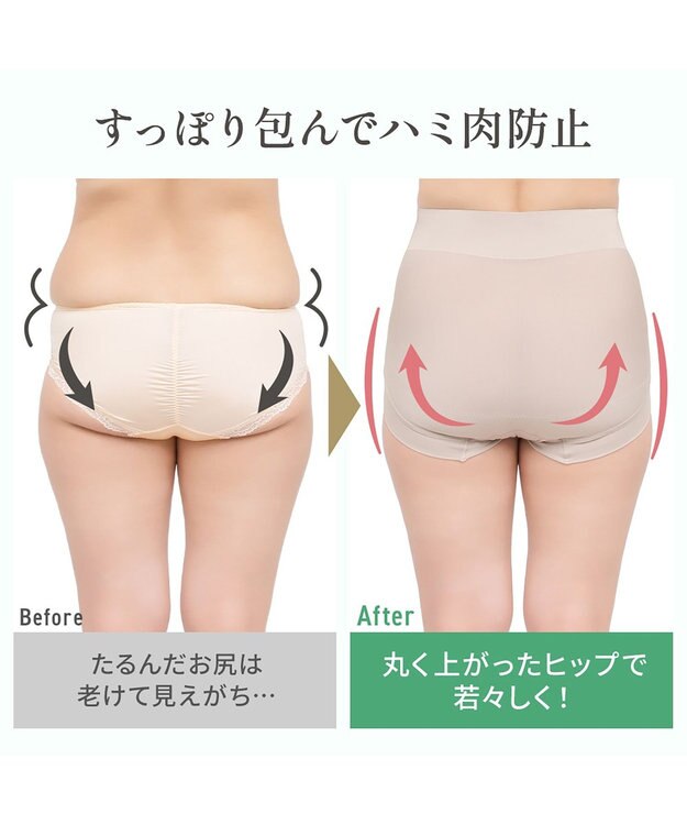 BRADELIS New York 【BRADELIS NewYork peace】シルク混素肌しっとりDailyショーツ26 ブラデリス 補正下着 深め グレージュ