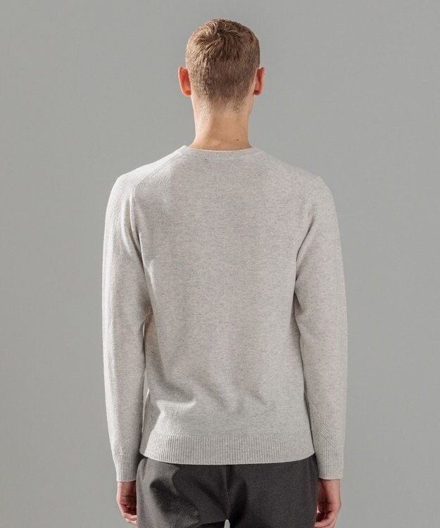 JOSEPH HOMME ピュアカシミヤ　Vネックニット ライトグレー系
