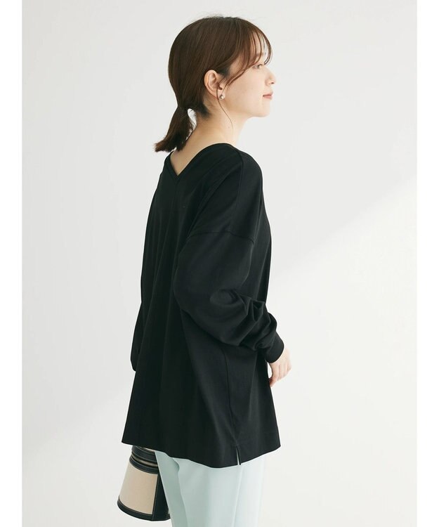 Green Parks 前後でも着れちゃう万能長袖ロンＴ Black
