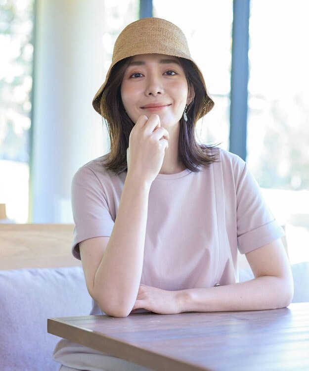 Tiaclasse ラフィアバケットハット ベージュ