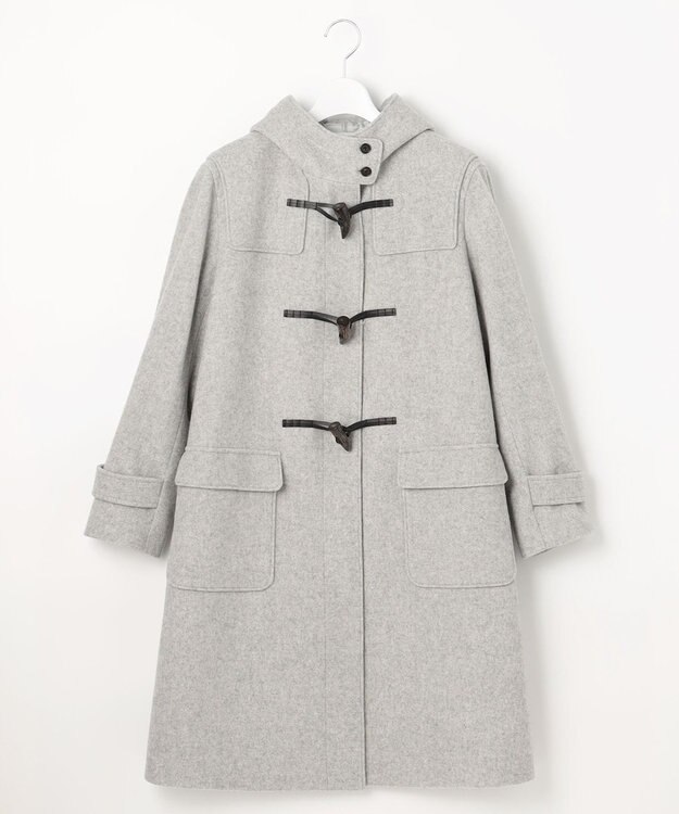 J.PRESS LADIES スペリオル圧縮メルトン ダッフルコート ライトグレー系