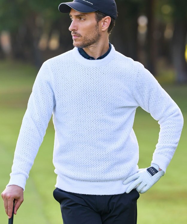 ZERO HALLIBURTON クルーネックニット ZHG-M5A5 85119 ホワイト