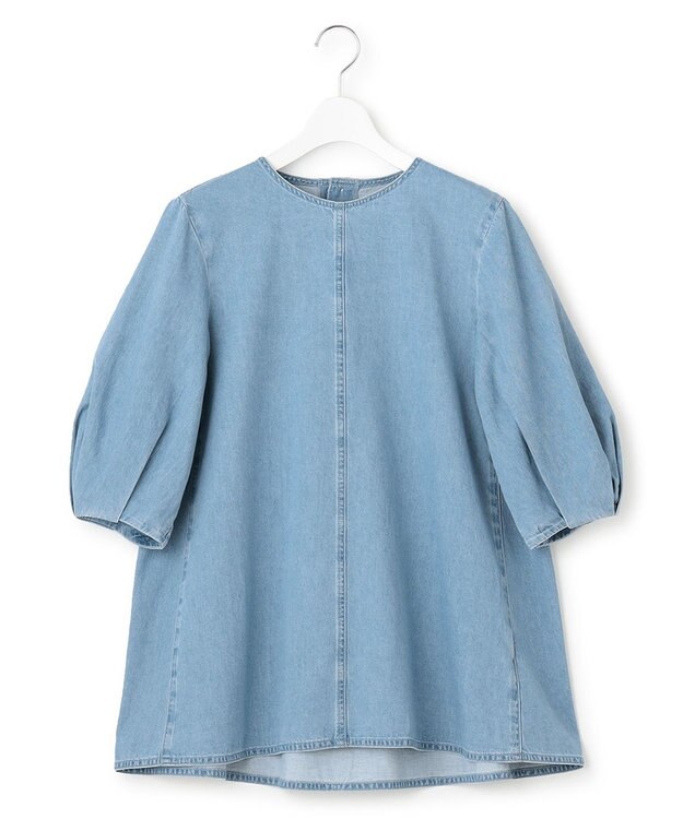 23区 S 【Oggi4月号掲載/洗える】23区DENIM ライトダンガリー ブラウス ライトインディゴ