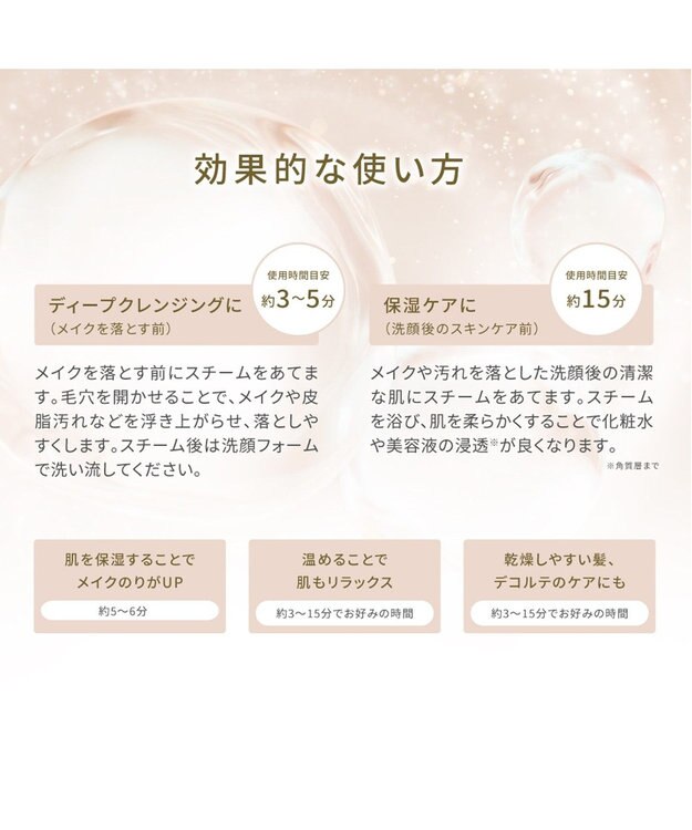 YAMATO テーブル＆キッチン 【フェスティノ】フェイシャルクレンジングナノスチーマー  サンドベージュ  SMHB-033-SB ベージュ