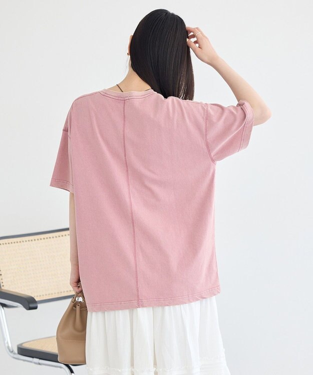 earth music&ecology ピグメント風Tシャツ Pink