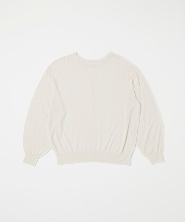 TOQUE 〈大草直子さんアドバイザー〉ウォッシャブルシルク×コットン ニットロングスリーブ オフ