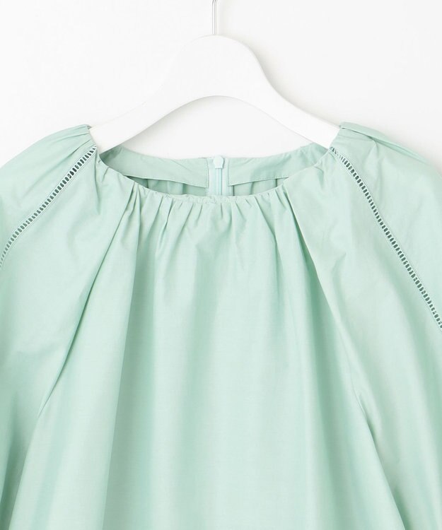 23区 L 【洗える】シャルマンエンブロイダリー ブラウス スモーキーグリーン系