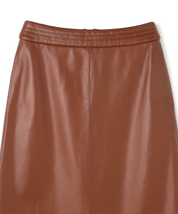 BEIGE， 【Precious 9月号掲載】CLYDE / ステッチベルトラムレザースカート Brown