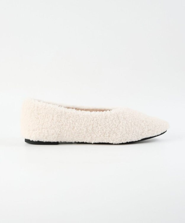 BONTRE 【MIONOTIS/ミオノティス】ファーフラットパンプス/40411 アイボリー