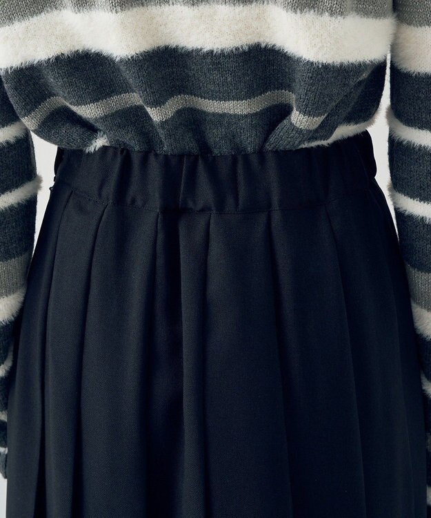 earth music&ecology サイドバックルプリーツスカート Black