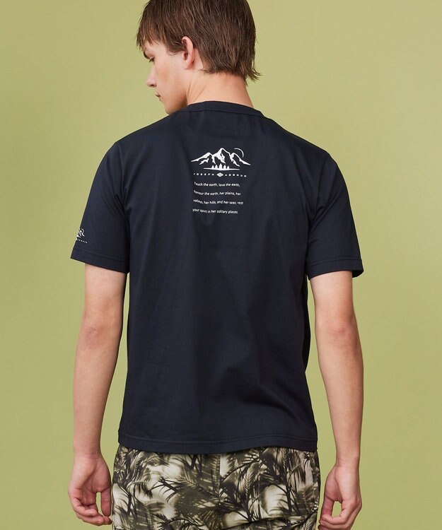 JOSEPH ABBOUD MOUNTAIN 【MADE IN JAPAN/吸水速乾/男女兼用】プレーティング天竺アウトドア Tシャツ ネイビー系