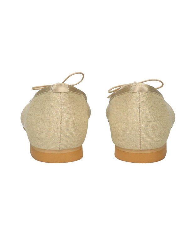 Bridget Birkin 【Bridget Birkin】ポインテッドリボンバレエシューズ ゴールド雑材