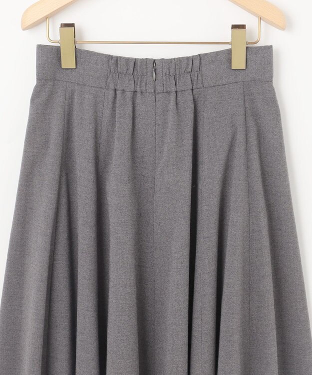 組曲 T/Rツイルストレッチ フレアスカート グレー系