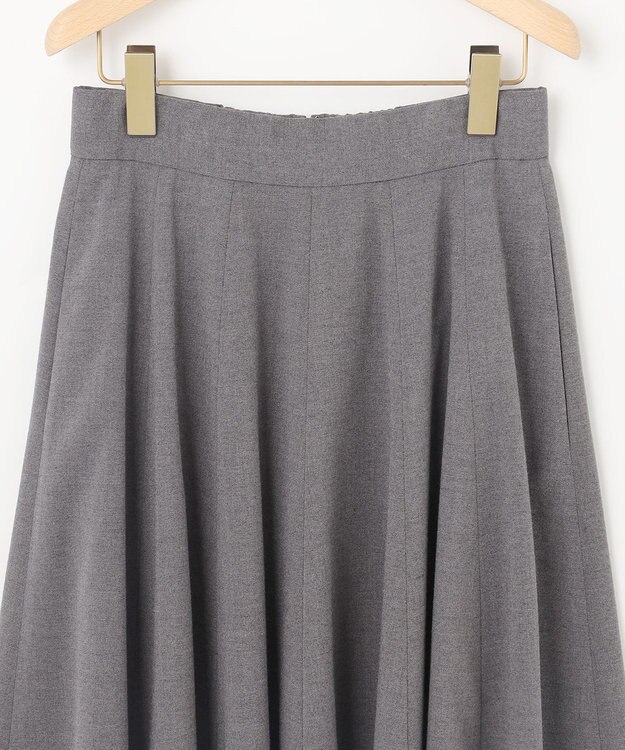 組曲 T/Rツイルストレッチ フレアスカート グレー系