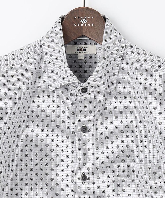 JOSEPH ABBOUD 【イージーケア】小紋プリント 半袖シャツ グレー系5