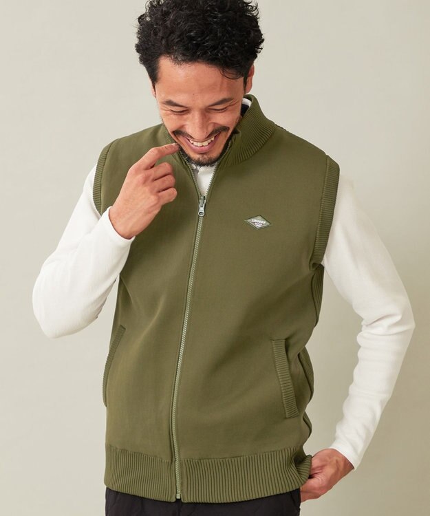 23区GOLF 【MEN】【ウォッシャブル】リバーシブル ニットベスト カーキ系