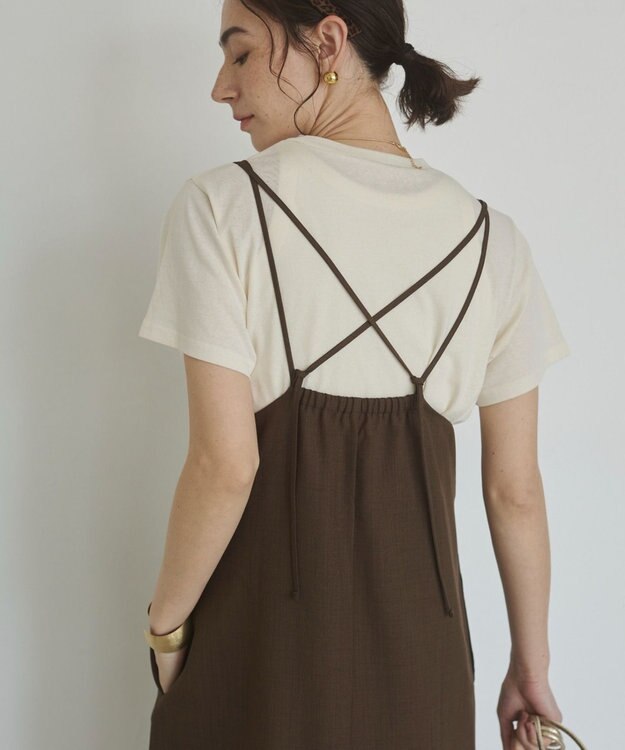 WEGO 【ANGIE VINTAGE】キャミワンピース ブラウン