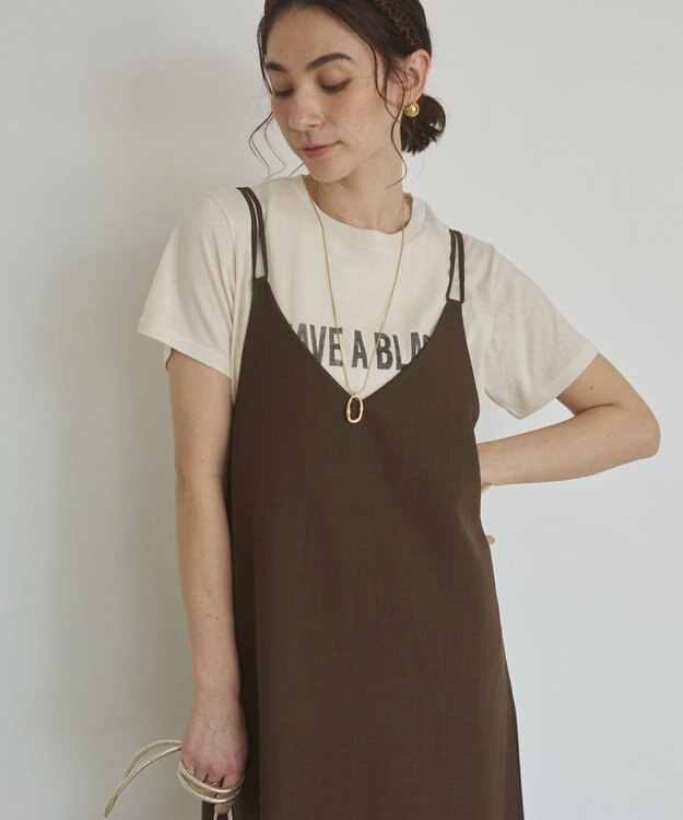 WEGO 【ANGIE VINTAGE】キャミワンピース ブラウン