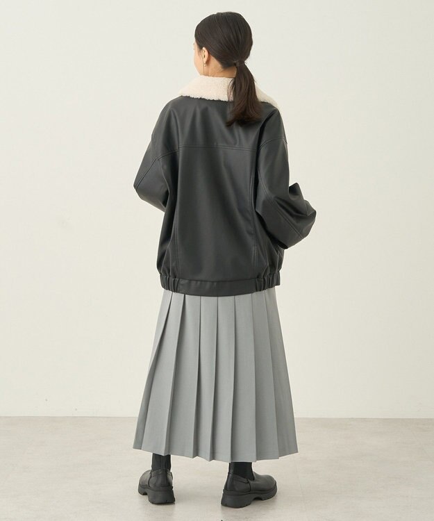 earth music&ecology サイドバックルプリーツスカート Light Gray