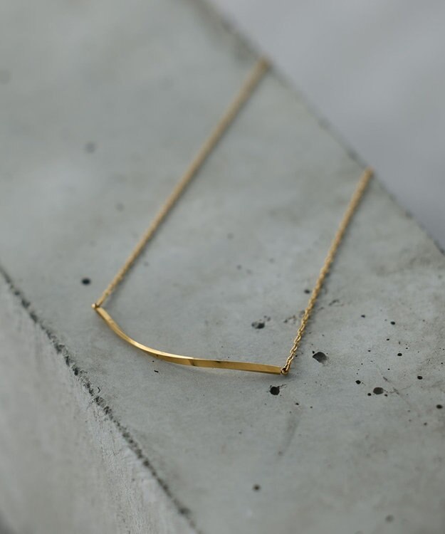 YECCA VECCA ステンレスニュアンスバーネックレス Gold