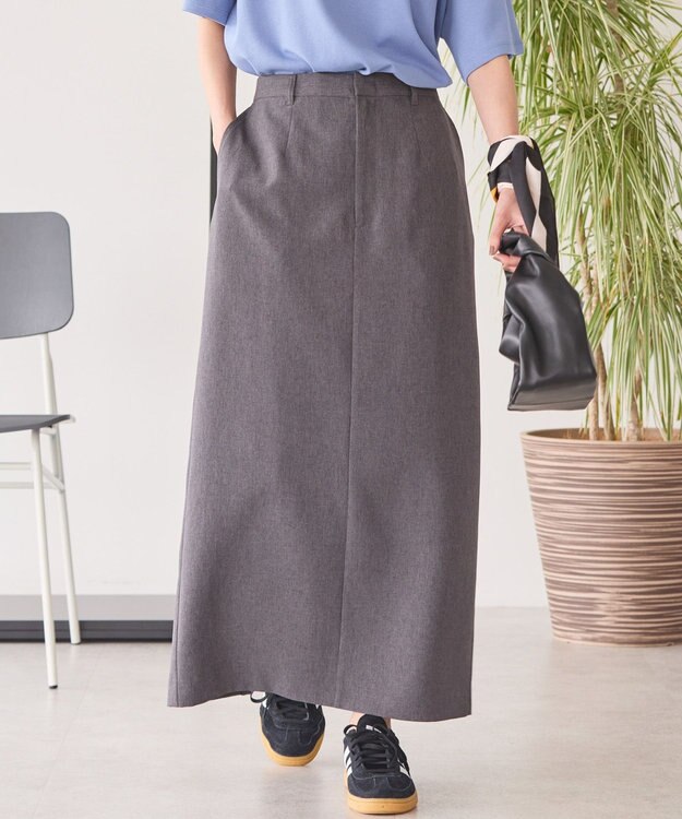 AMERICAN HOLIC イージーケアスリットタイトスカート Gray Mixture