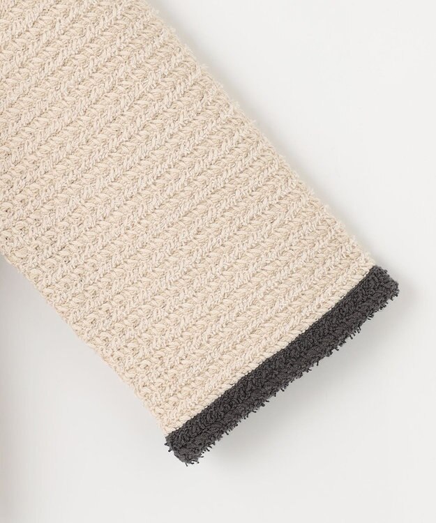 自由区 ツイードライクニット カーディガン ベージュ系