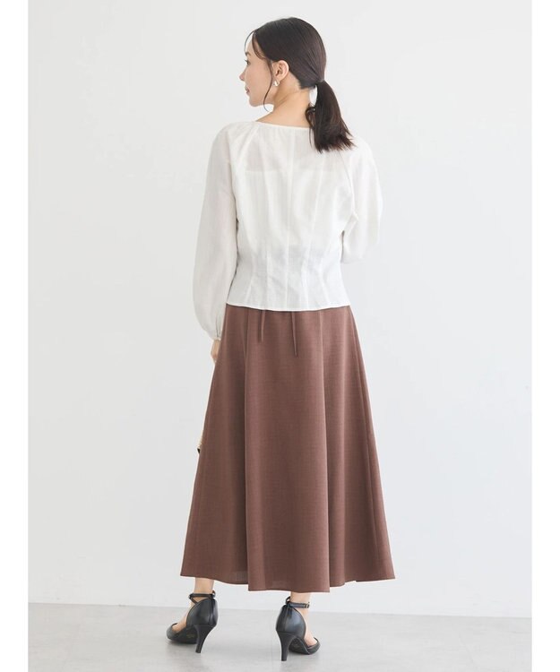 earth music&ecology フロントリボンブラウス Off White