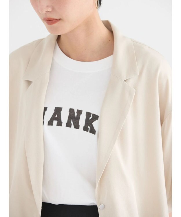 AMERICAN HOLIC ドロスト開襟ニュアンスジャケット Light Beige