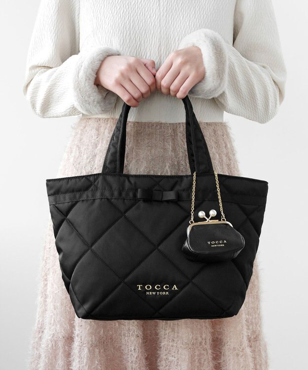 TOCCA 【キャンセル分販売中！】30th Anniversary MY PRECIOUS CUSTOMIZED BAG カスタマイズバッグ ブラックキルト×細リボン×ショートショルダー