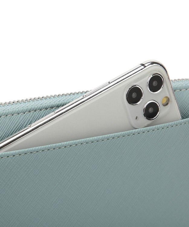 style code 【MERCURYDUO/マーキュリーデュオ】ダイアナ　トリコカラーRFロングウォレット ミント