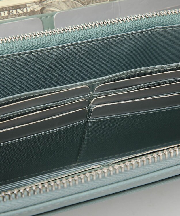 style code 【MERCURYDUO/マーキュリーデュオ】ダイアナ　トリコカラーRFロングウォレット ミント