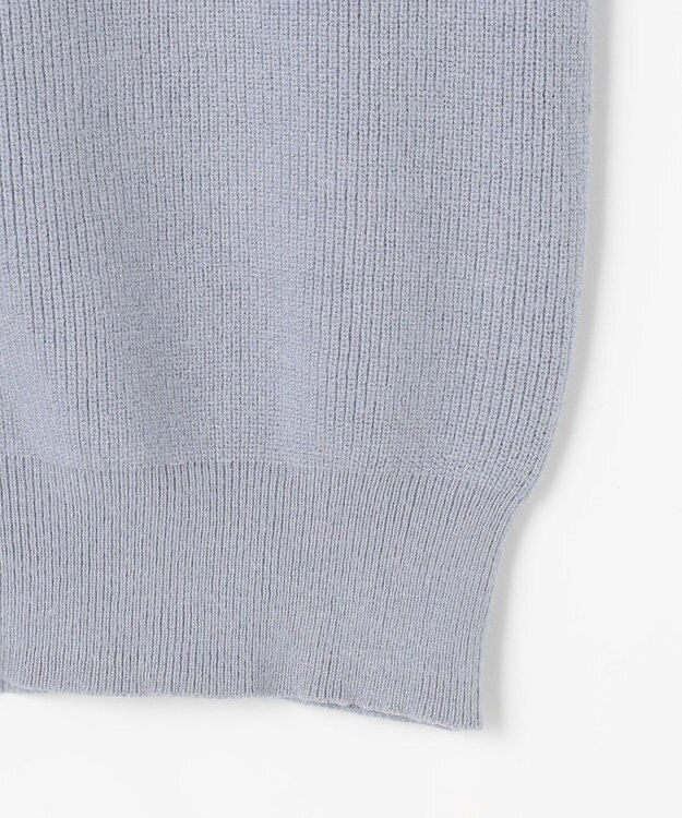 Feroux レーストリム ニット カーディガン スカイブルー系