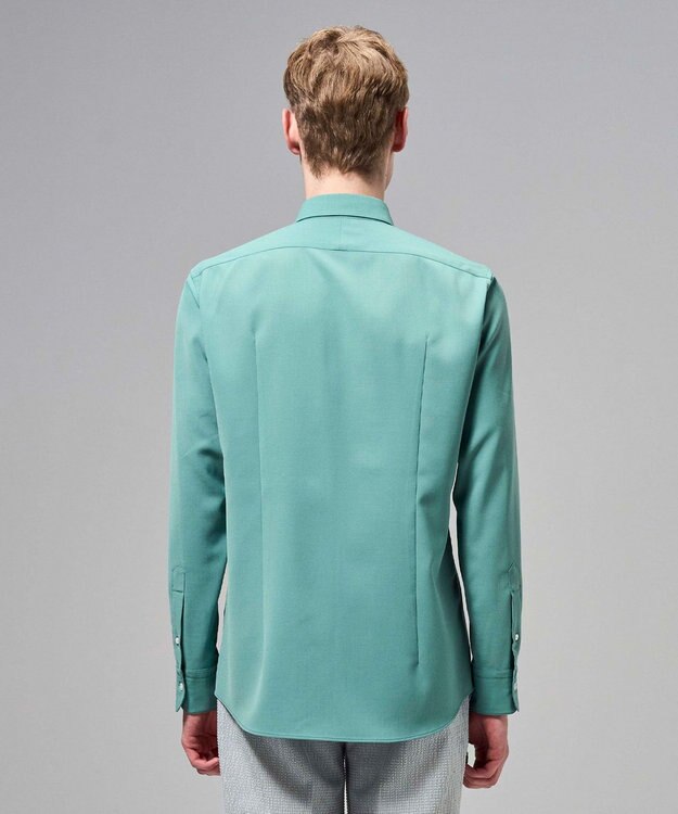 JOSEPH HOMME 【機能素材】テクノボイルストレッチ　レギュラーカラーシャツ スモーキーグリーン系